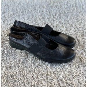 Mephisto Filona Black Soft Leather Mary Jane Slingback Shoe Slip On Womens 7